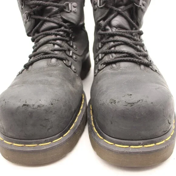 Dr. Martens 8836 Men's Size 12 M Industrial Black Leather Steel Toe Work Boots